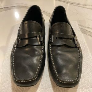 Salvatore Ferragamo Men’s Black Leather Loafer Driver Size 11.5